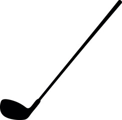 Dynamic Golf Club Silhouette Isolated on White