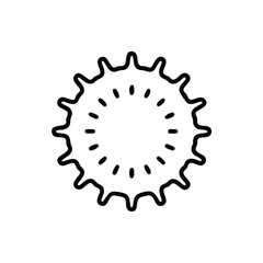 Circular abstract burst graphic with radiating lines circle