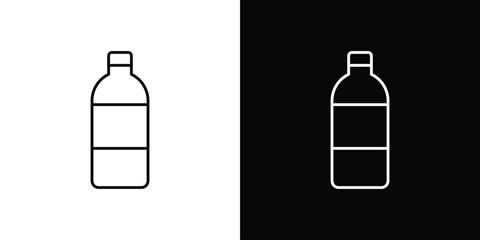 Water bottle icon. Editable stroke line icons