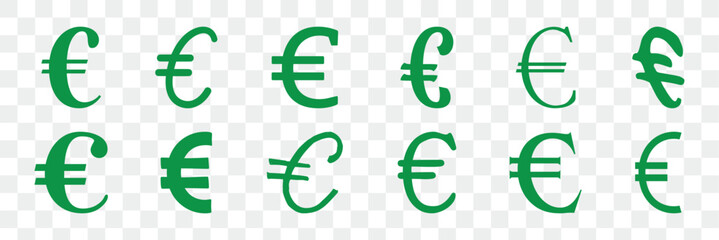Euro Icon Outline vector sign