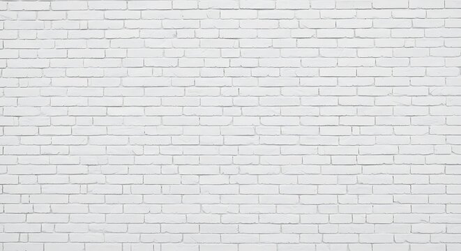 Fototapeta White Brick Wall Texture: Seamless Pattern Background