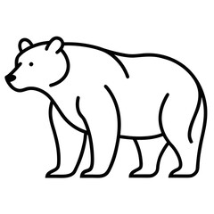 Grizzly bear on white background