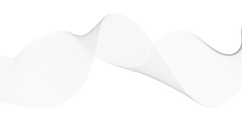 Lines for background, black stripes for brochures. Digital frequency track equalizer. Curved wavy line, smooth stripe. Vector