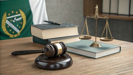 gavel and law book