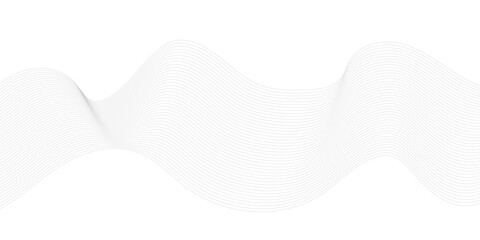 Abstract wave element for design. Digital frequency track equalizer. Stylized line art background. Vector illustration. Wave with lines created using blend tool. 