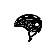 creative details Outline Cycle Helmet Icon vector illustration