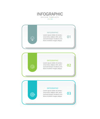 Design template for vector infographic labels with icons and 3 options or steps.	