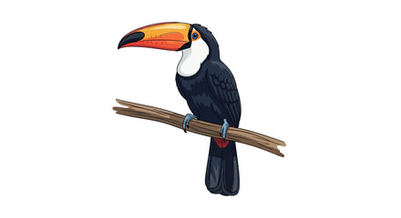 Obraz premium Vibrant Toucan Perched on a Branch
