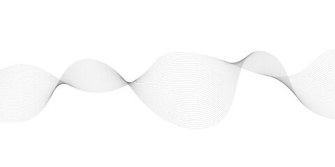 Elegant abstract smooth speed gray wave  swoosh modern stream background. Abstract vector background with black wavy lines. Fluid vector shaped background. Abstract smooth wave on a white background. 