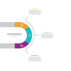 Business infographic template. 3 Step timeline journey. Process diagram, Infographic elements vector illustration.	