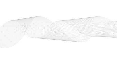 Thin wavy line abstract background. Wavy line horizontal divider outline minimalist background. Abstract black lines wave curve motion on white background. Vector Illustration.