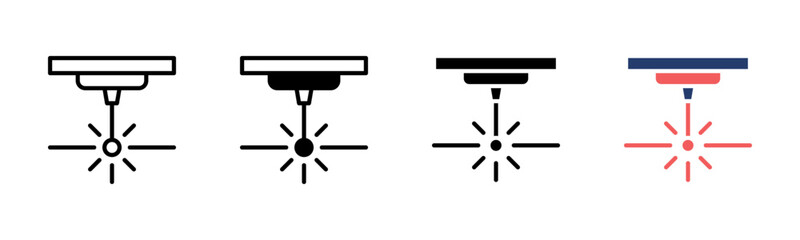 Laser Beam icon sheet multiple style collection