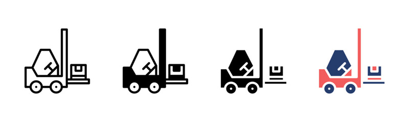 Forklift icon sheet multiple style collection