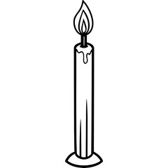 Lit Paschal Candle AI vector format, perfect for digital use, religious graphics, and spiritual microstock content.