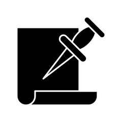 Pushpin icon design template SVG
