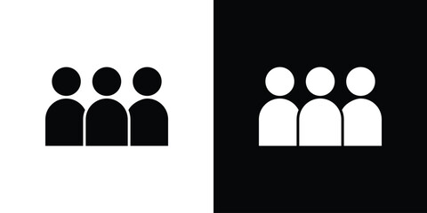 People group icon illustrations filled outline style. EPS10
