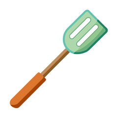 Flat Style Lab Spatula Illustration in Vector Design