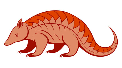 Pangolin Vector Design of a Rare Scaly Mammal Walking