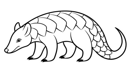 Detailed Pangolin Vector Illustration for Animal Posters