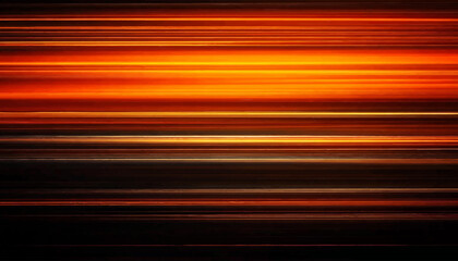 Orange car motion trails. Speed light streaks background with blurred fast moving speed light effect. Racing cars dynamic flash effects city road with long exposure night lights on black background
