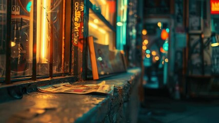 A newspaper lying flat on top of a window sill, possibly waiting for someone to pick it up