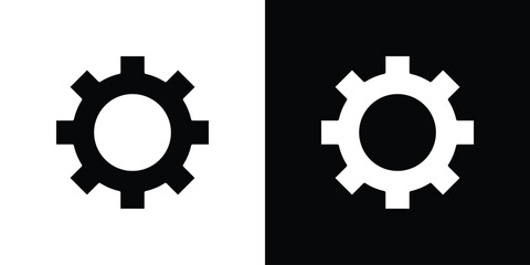 Settings gear icon illustrations filled outline style. EPS10