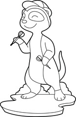 Meerkat Darts Dart Animal Vector Graphic Art Illustration