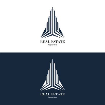 Modern Skyscraper Building Logo Template