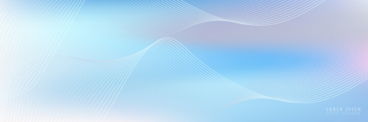 Abstract blue gradient background with shining lines waves. vector modern in banners