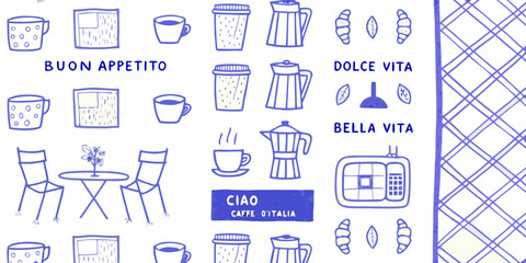 Italian cafe scene with coffee and pastries © John Lee