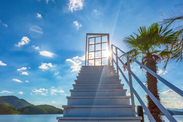 the steps of heaven and the view of the sea