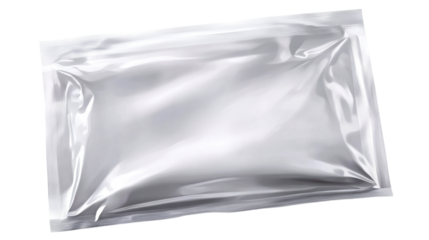 Clear packaging for food or products on transparent background