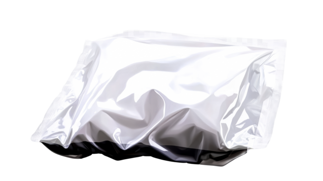 Plastic packaging with a transparent background for versatile usage