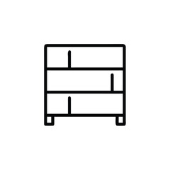 Outline a four shelf bookshelf with legs on furniture storage