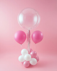 Pink Balloon Bouquet for Baby Girl Party
