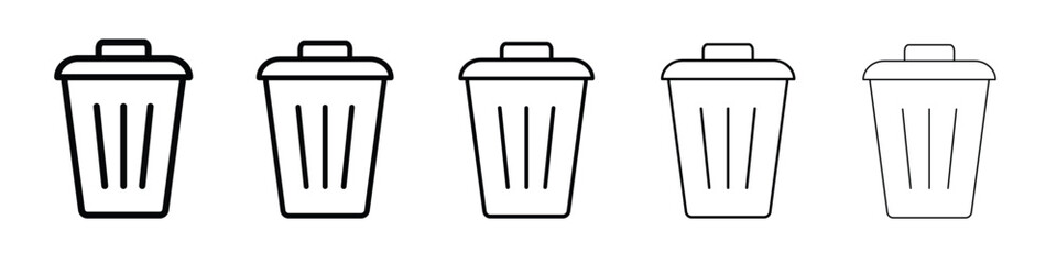 Bin icon. Thin line icons collection for web ui.