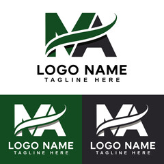 Initial monogram MA logo with letter style design