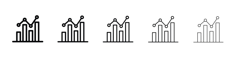 Chart icon. Thin line icons collection for web ui.