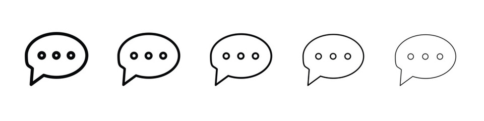 Chat bubble icon. Thin line icons collection for web ui.