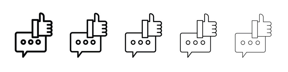 Customer feedback icon. Thin line icons collection for web ui.