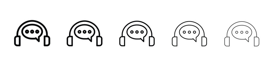 Customer service icon. Thin line icons collection for web ui.