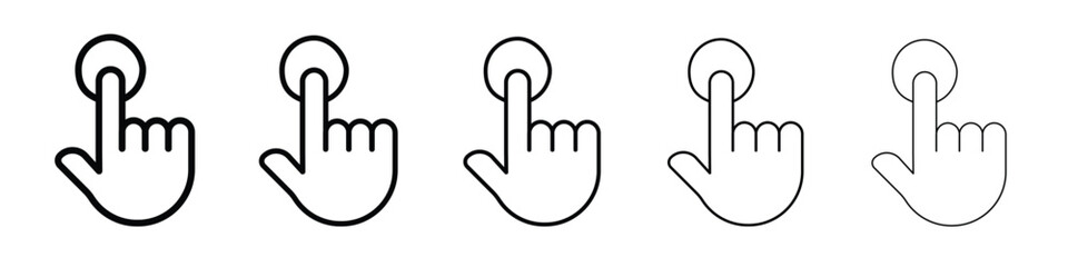 finger tap icon. Thin line icons collection for web ui.