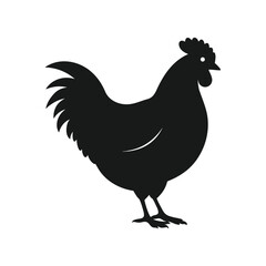 Elegant hen silhouette vector graphic isolated on a clean white background for diverse design applications isolated on white background