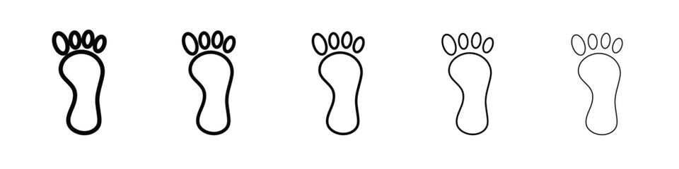 Footprint icon. Thin line icons collection for web ui.