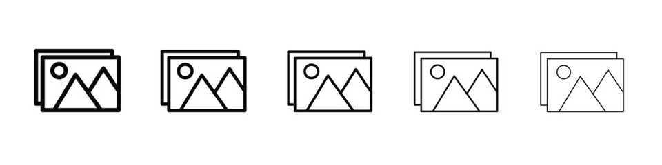 Gallery icon. Thin line icons collection for web ui.