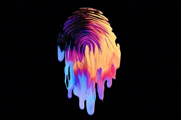 abstract colorful background with fingerprint