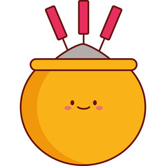 Traditional Incense Pot Vector Icon