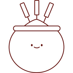 Traditional Incense Pot Vector Icon