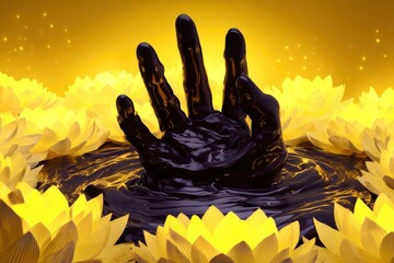 abstract hand print