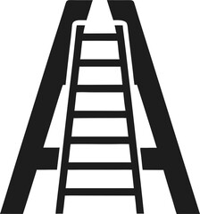 ladder on white background